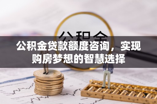 尖扎公积金贷款额度咨询，实现购房梦想的智慧选择