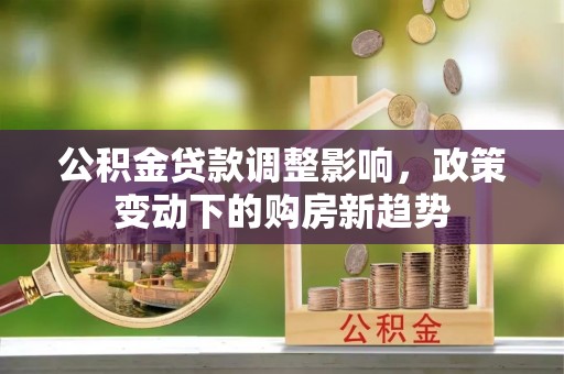 尖扎公积金贷款调整影响，政策变动下的购房新趋势