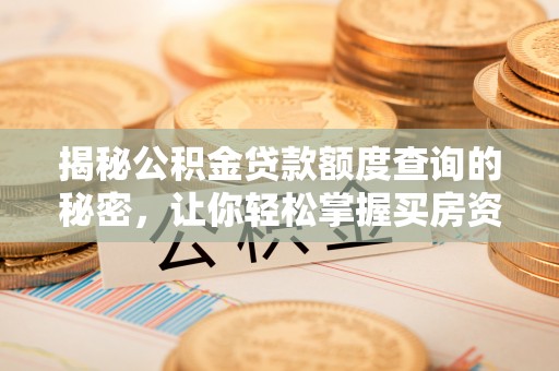 尖扎揭秘公积金贷款额度查询的秘密，让你轻松掌握买房资金规划