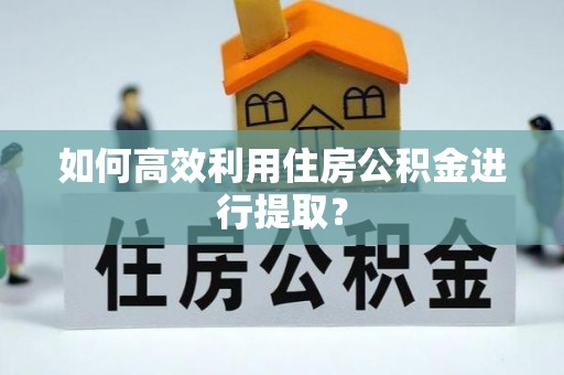 尖扎如何高效利用住房公积金进行提取？